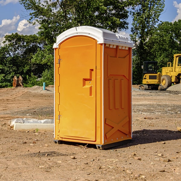 can i customize the exterior of the porta potties with my event logo or branding in Emmet